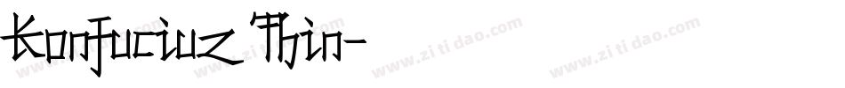 Konfuciuz Thin字体转换